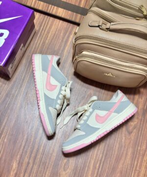 Tenis Nike Dunk Low Pro Cinza Rosa Feminino Premium 4