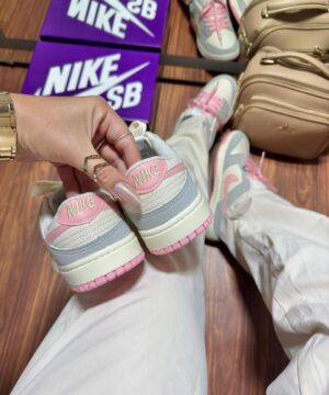 Tenis Nike Dunk Low Pro Cinza Rosa Feminino Premium 6
