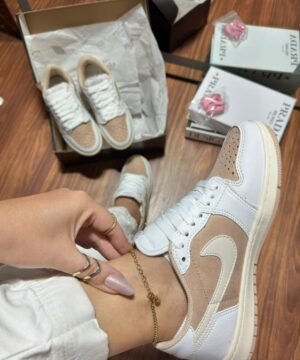 Tenis Nike Jordan Travis Branco Bege Feminino Premium 5