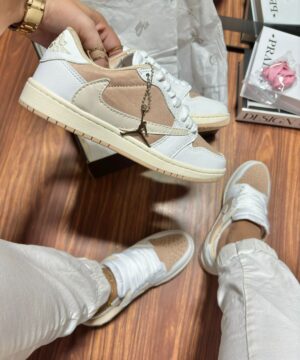 Tenis Nike Jordan Travis Branco Bege Feminino Premium 7