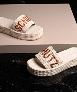 Sandalia Schutz Feminina Plataforma Rendado 5