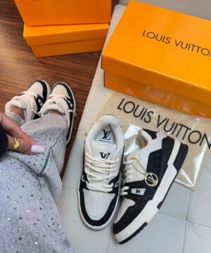 Tenis Louis Vuitton Skate Luxo Branco Preto Feminino Premium 3