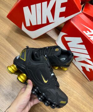 Tênis Nike 12 Molas TL Preto Dourado Masculino Premium