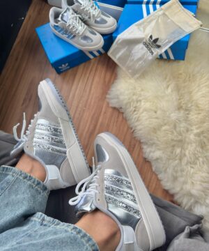 Tenis Adidas Campus Glitter Prata Feminino Premium 4