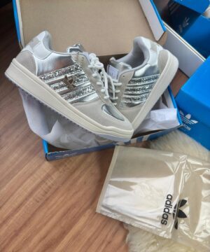 Tenis Adidas Campus Glitter Prata Feminino Premium 5