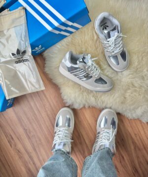 Tenis Adidas Campus Glitter Prata Feminino Premium 8