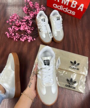 Tenis Adidas Samba Branco Perolado Feminino Premium 1