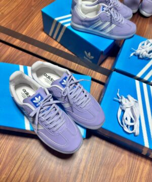 Tenis Adidas Samba Sintetico Lilas Branco Feminino 4