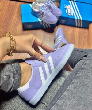 Tenis Adidas Samba Sintetico Lilas Branco Feminino 6