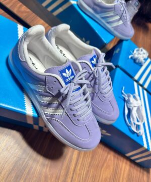 Tenis Adidas Samba Sintetico Lilas Branco Feminino 8