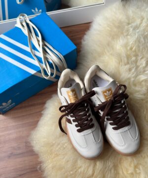 Tenis Adidas Samba Sintetico Off White Cafe Feminino 3