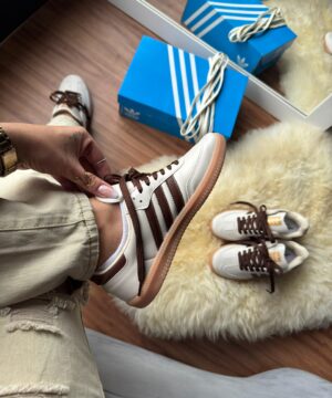 Tenis Adidas Samba Sintetico Off White Cafe Feminino 4