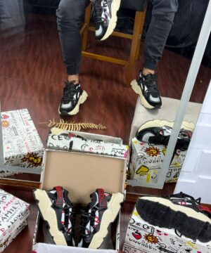 Tenis Dolce Gabana Day Master Preto Vermelho Masculino Premium 3