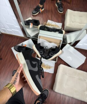 Tenis Nike Air Force 1 Preto Cinza Premium 5