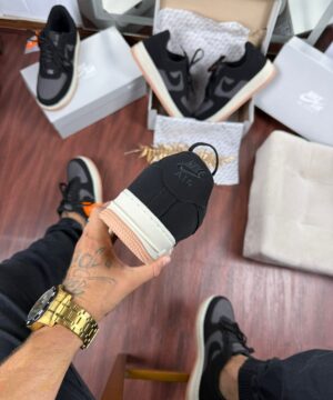 Tenis Nike Air Force 1 Preto Cinza Premium 6