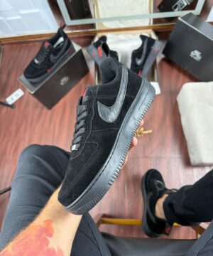 Tenis Nike Air Force Suede Preto Masculino Premium 1