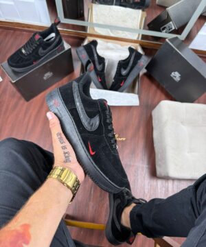 Tênis Nike Air Force Suede Preto Masculino Premium