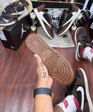 Tenis Nike Travis Scott Marrom Preto Masculino Premium 1