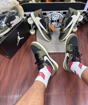 Tenis Nike Travis Scott Verde Preto Masculino Premium 4