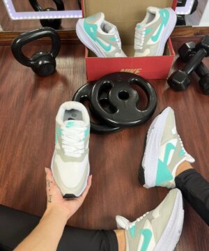 Tenis Nike Zoom Fit Branco Verde Agua Feminino 4