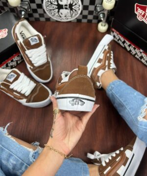Tenis Vans Knu Xadrez Marrom Premium Feminino 1