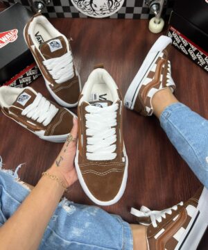 Tenis Vans Knu Xadrez Marrom Premium Feminino 2