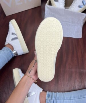 Tenis Vert Cadarco Branco Prata Feminino Premium 3