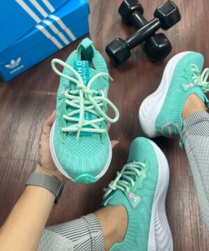Tenis Adidas Sport Kinite Verde Agua Feminino Premium 2