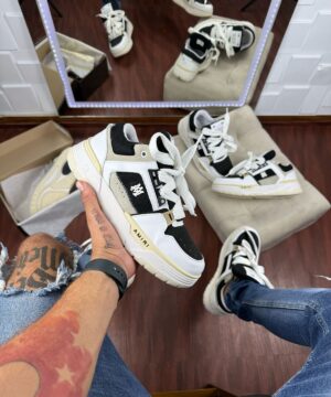 Tênis Amiri Sneaker MA-1 Branco Preto Masculino Premium