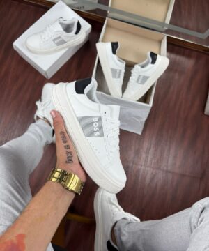 Tenis Hugo Boss Branco Masculino Premium 4