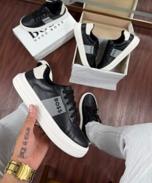 Tenis Hugo Boss Preto Masculino Premium 3