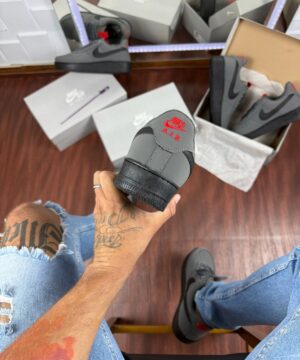 Tenis Nike Air Force Grafite Preto Masculino Premium 4