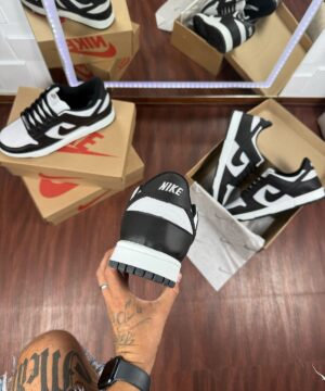 Tenis Nike SB Dunk Low Pro Tamanho Especial Preto Branco Premium 4