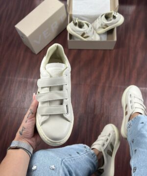 Tenis Vert Velcro Angelical Ouro Feminino Premium 4