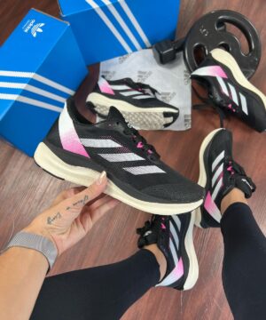 Tenis Adidas Adizero Boston 12 Preto Rosa Feminino Premium 3