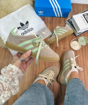 Tênis Adidas Gazelle Cinza Menta Feminino Premium
