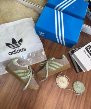 Tenis Adidas Gazelle Cinza Menta Feminino Premium 4