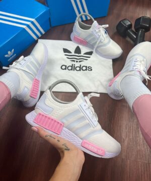 Tênis Adidas NMD Branco Rosa Feminino Premium