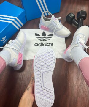 Tenis Adidas NMD Branco Rosa Feminino Premium 4