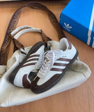 Tenis Adidas Samba OG Branco Coffe Feminino Premium 1