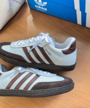 Tenis Adidas Samba OG Branco Coffe Feminino Premium 2