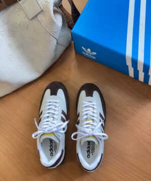 Tenis Adidas Samba OG Branco Coffe Feminino Premium 4