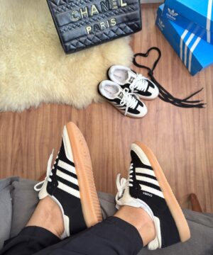 Tenis Adidas Samba Sintetico Preto Off White Feminino Premium 9