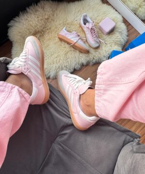 Tenis Adidas Samba Sintetico Rosa Bebe Feminino Premium 11