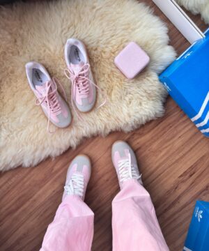 Tenis Adidas Samba Sintetico Rosa Bebe Feminino Premium 5