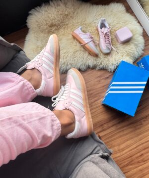 Tenis Adidas Samba Sintetico Rosa Bebe Feminino Premium 9