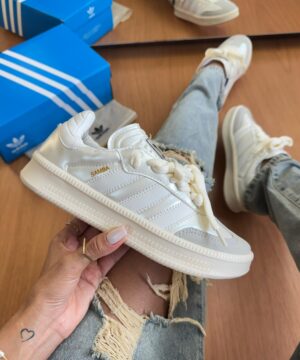 Tênis Adidas Samba XLG Pérola Branco Feminino Premium