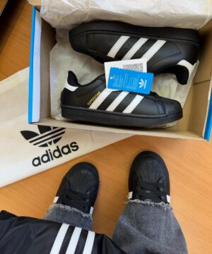 Tenis Adidas Super Star Branco Preto Feminino Premium 8