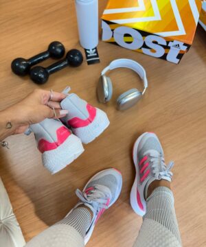 Tenis Adidas Ultra Boost Cinza Rosa Feminino Premium 2