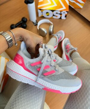 Tenis Adidas Ultra Boost Cinza Rosa Feminino Premium 5